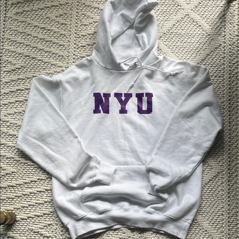 Champion White Hoodie with Drawstring